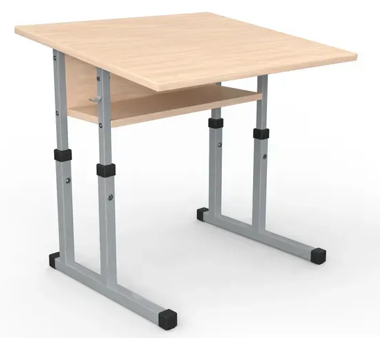 Стіл учнівський №4-7/600х500 прямі кути з нахилом без полиці МФ Вересень